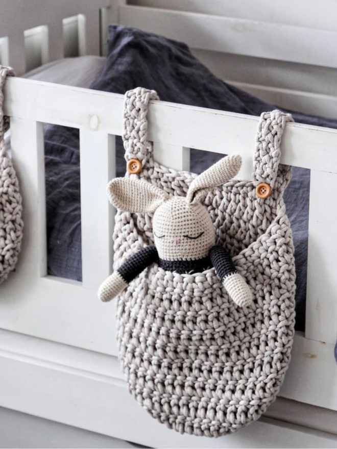 Zuri House. Large oatmeal nursery organiser.