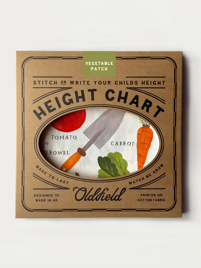 Vegetable Patch Height Chart Packaging