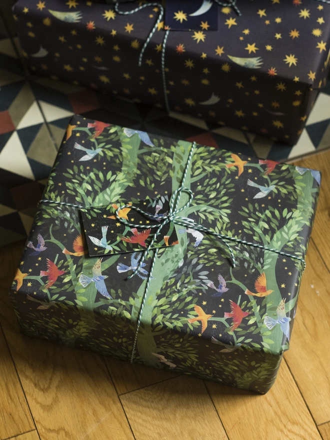 Forest Flight Birds Wrapping Paper