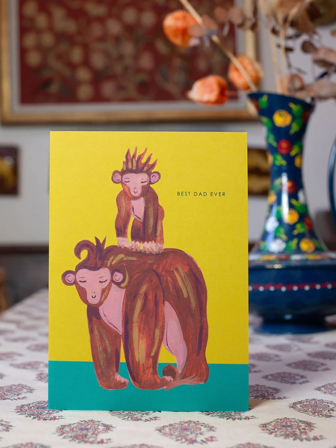 MONKEY FATHERS DAY CARD