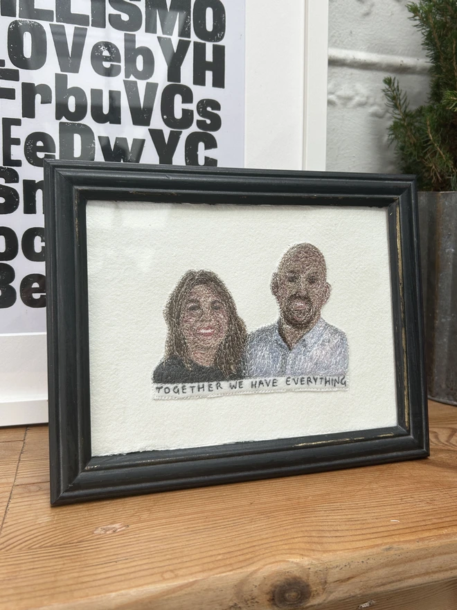 Embroidered Personalised Portrait