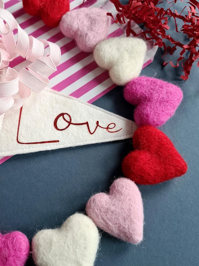 Felt Heart Garland