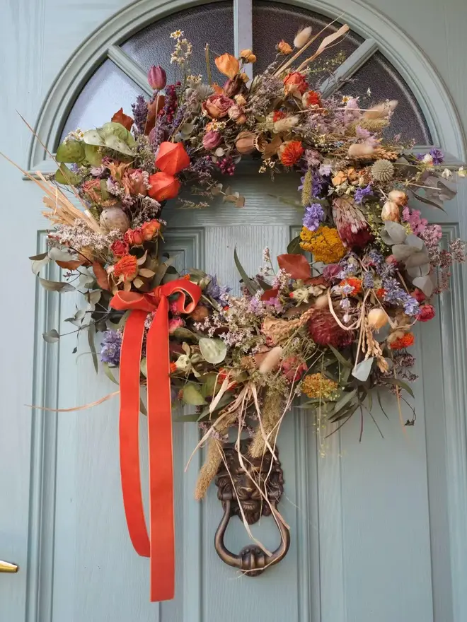 Rustic Autumnal Dried Wreath