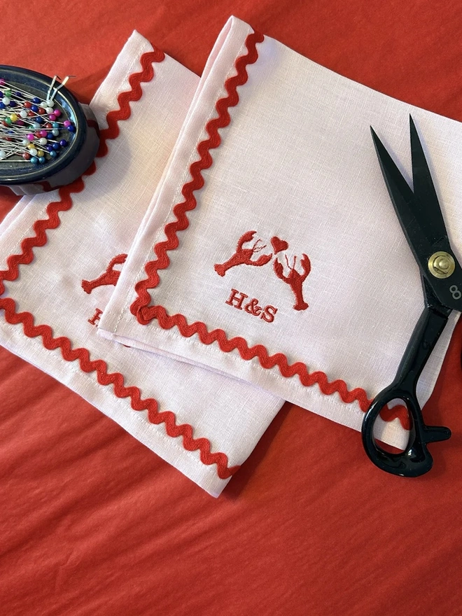 Personalised Be My Lobster Cocktail Napkins (Set Of 2)