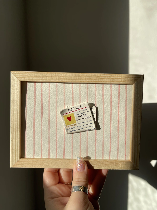 'Paper Anniversary' Personalised Framed Newspaper Keepsake