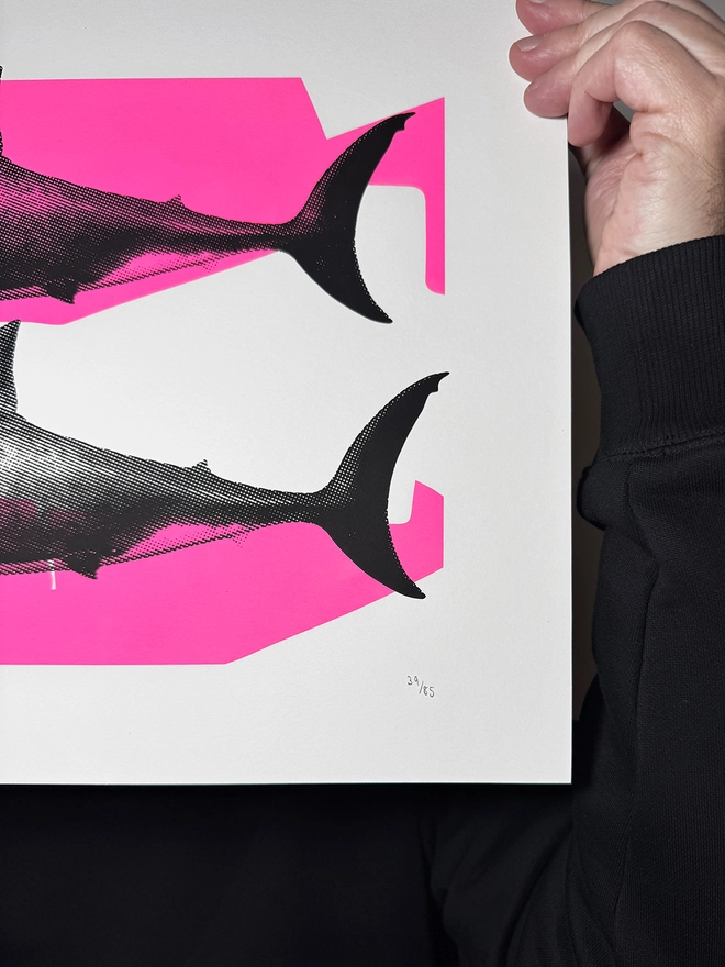 Shark Tank_A3 Screen Printed Poster_Holly and Co_hand numbered limited edition