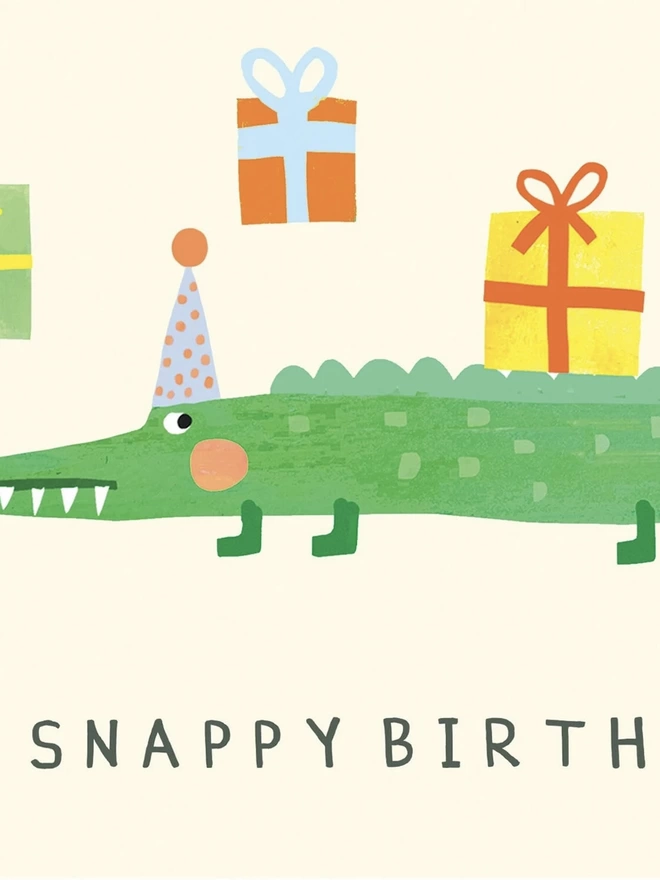 Snappy Birthday Crocodile Card