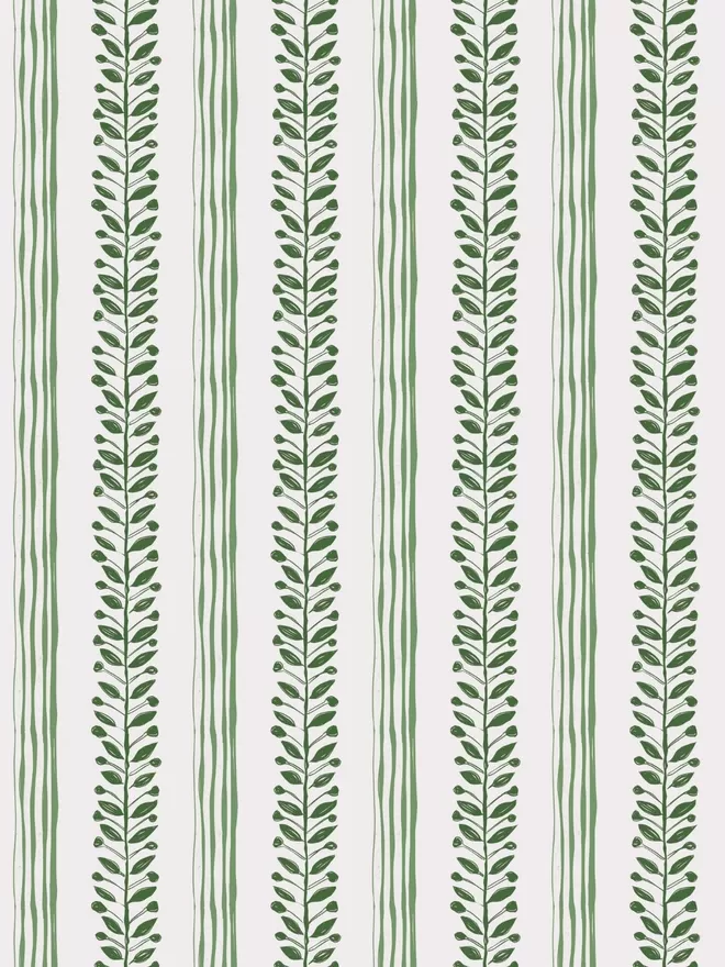 Annika Reed Studio Olive Wallpaper seen as a pattern.