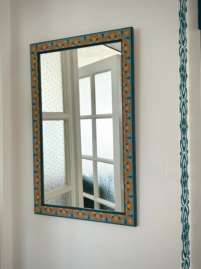 Hand Painted Wooden Mirror