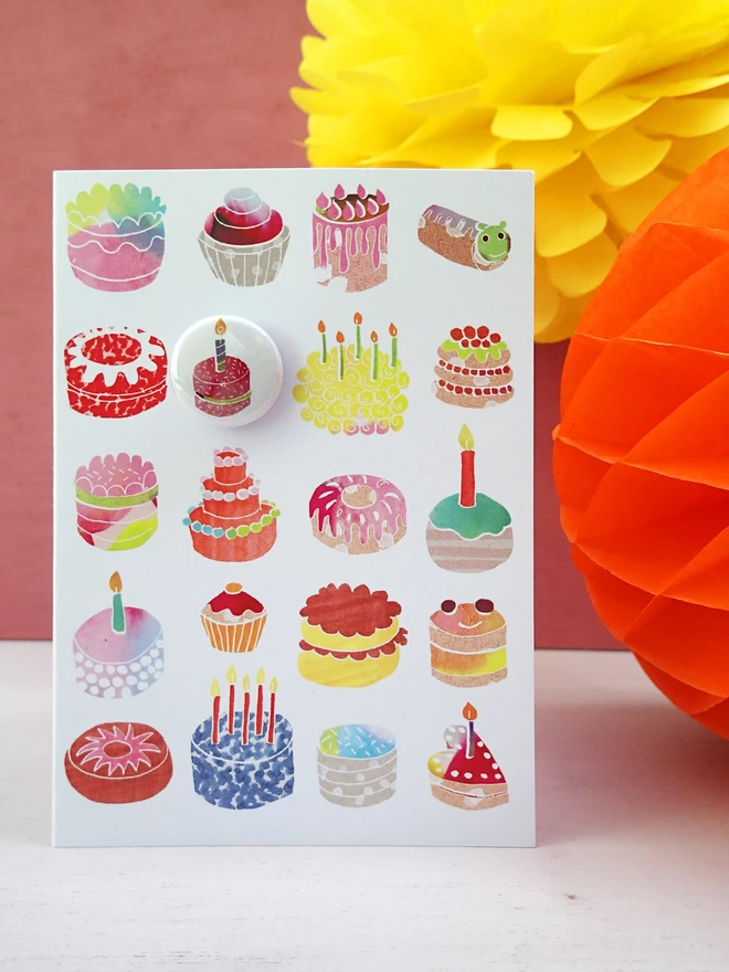 Lots of cakes badge card