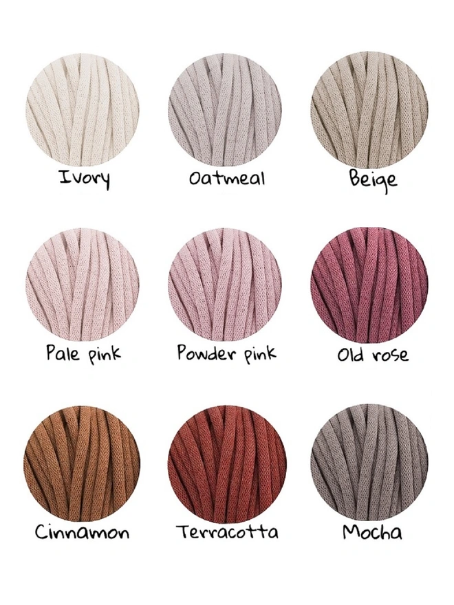 cotton cord colours