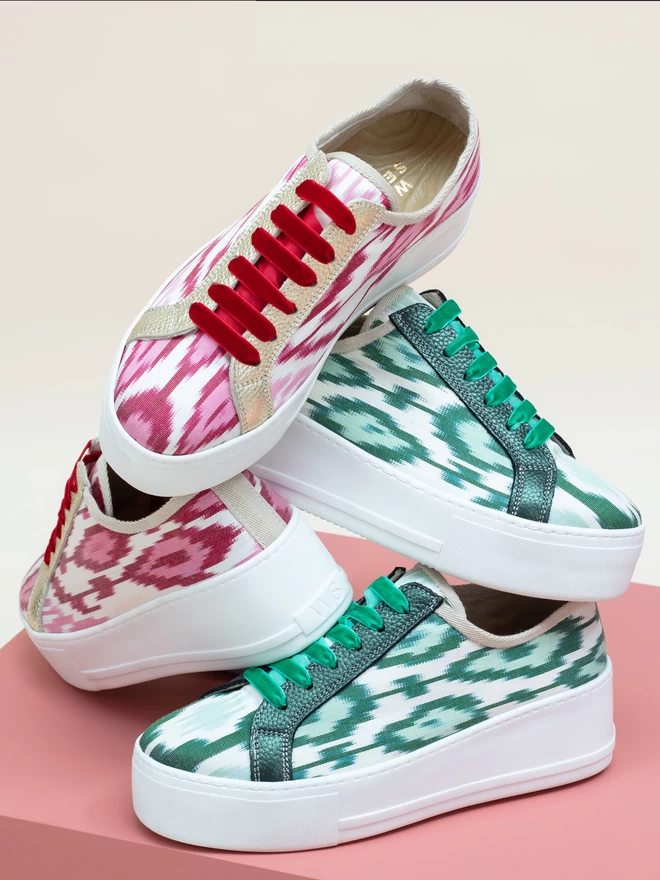 Ikat Silk Trainers