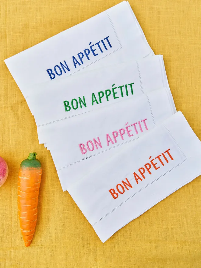 'Bon Appétit' Napkins (Set Of 4)