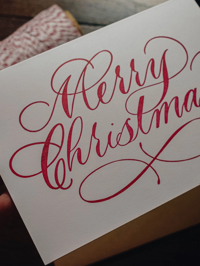 Merry Christmas Card Close-Up