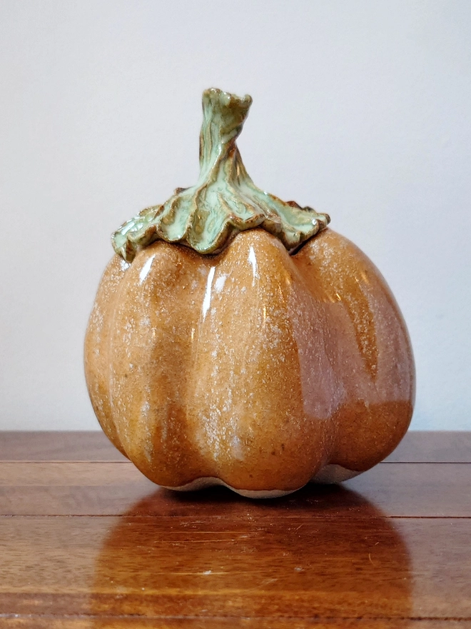 Pumpkin Jar Lidded Pot Halloween Decor