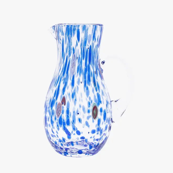 blue glass jug