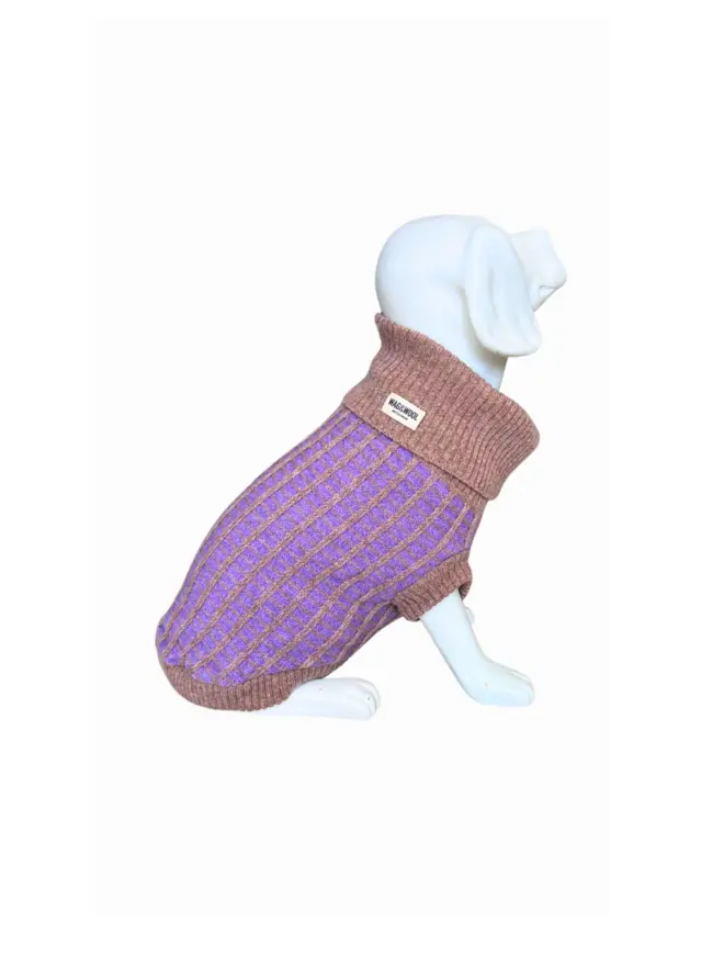 purple wool dog jumper