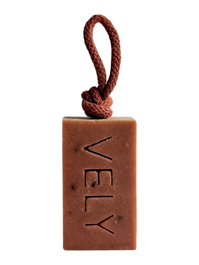 Soap On A Rope "Boudoir" With French Red Clay