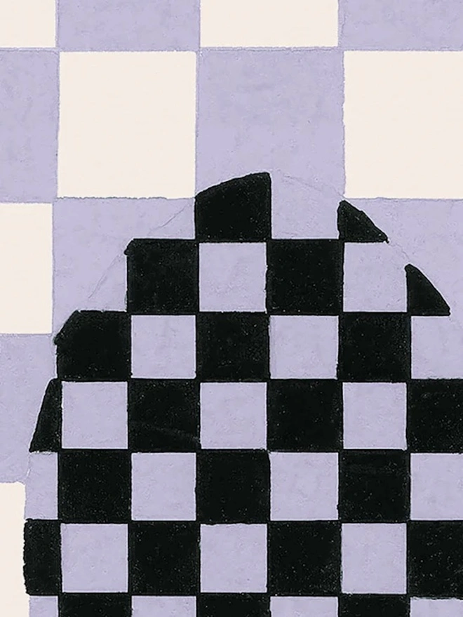 Deco Checkers In Violet Veil Wallpaper Micaela Sharp 