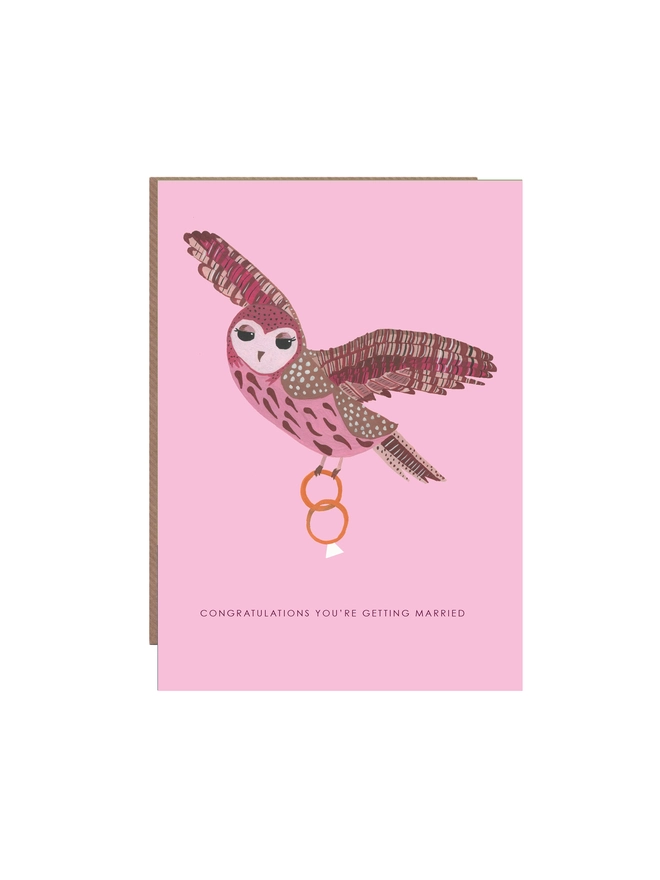 owl engagement card 