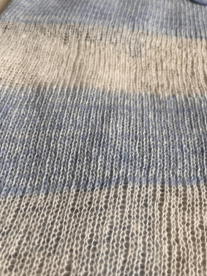 Close up of the bably blue colours