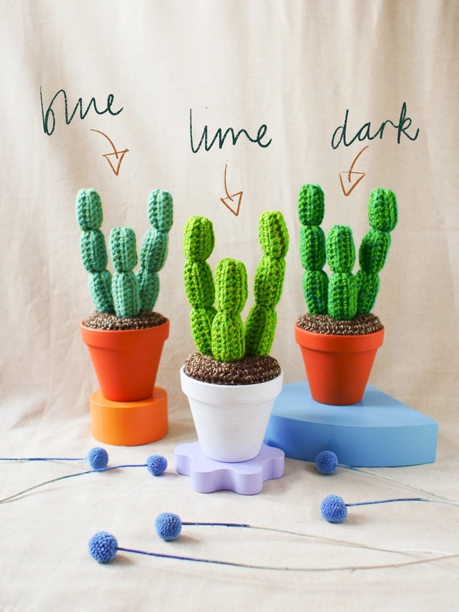  crochet cactus in terracotta pot