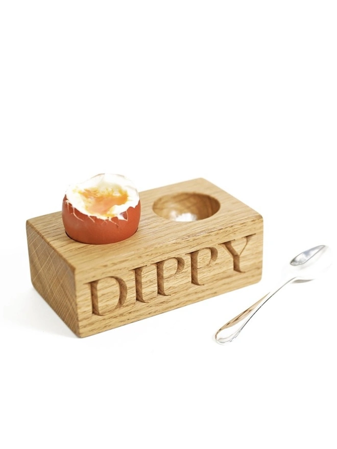 Personalised Oak Double Egg Holder