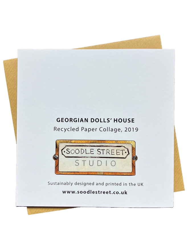 Georgian Dolls' House Card Back view