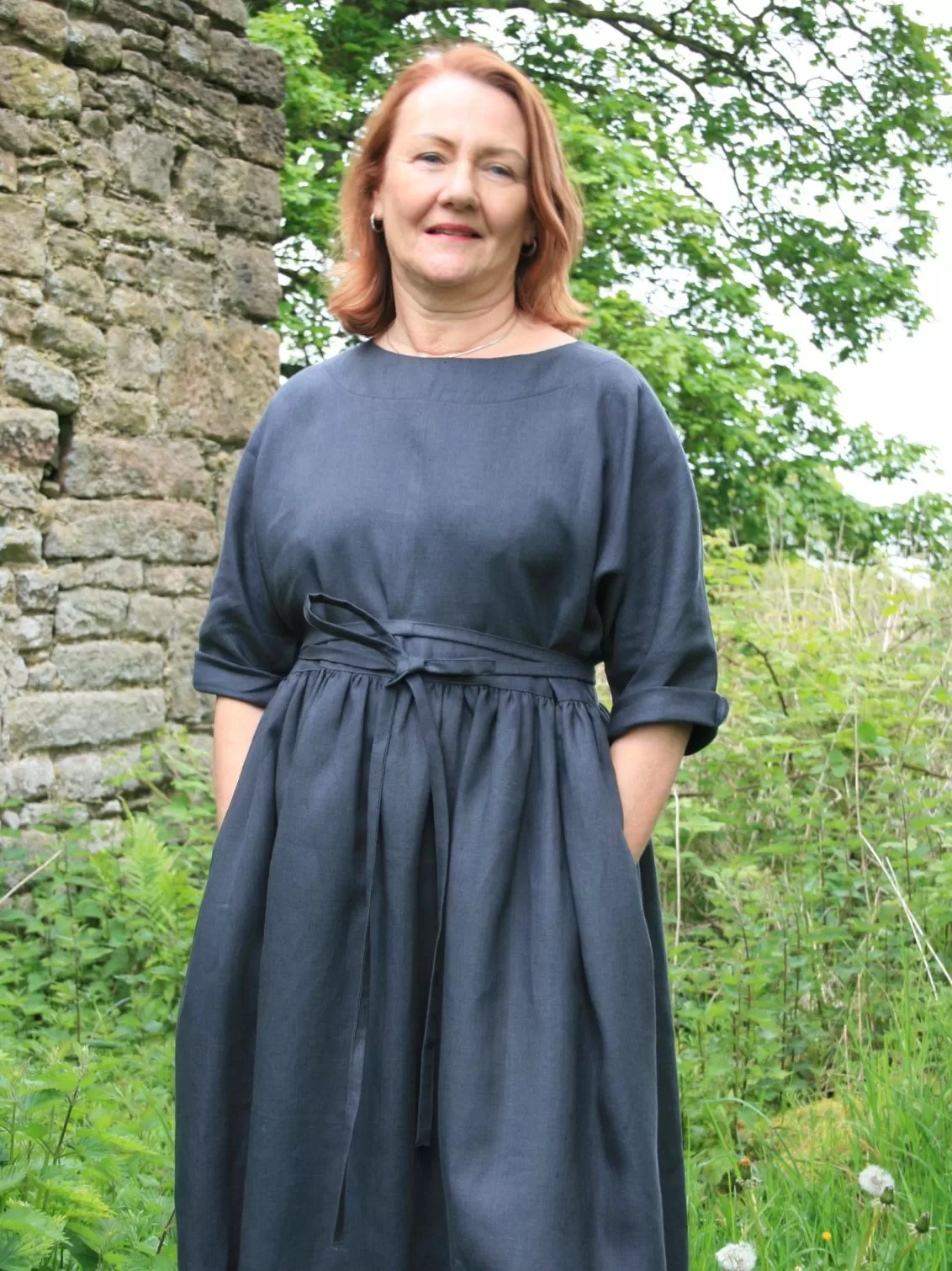 Helen Irish Linen Moorland Dress - Holly & Co