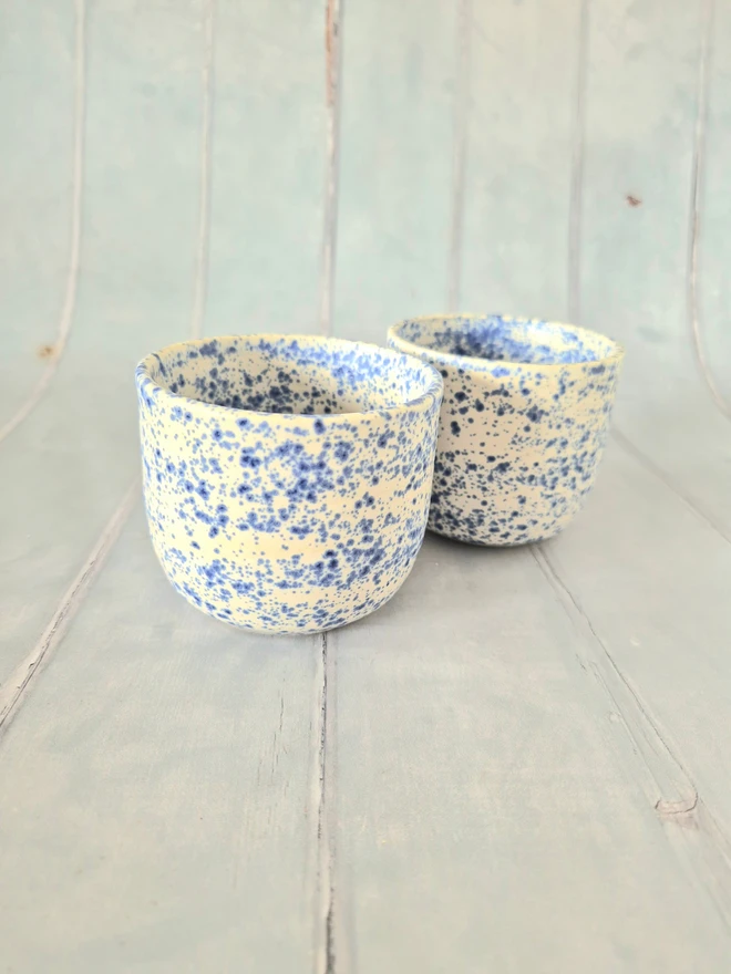 Speckled Blue Tumblers Jenny Hopps Pottery