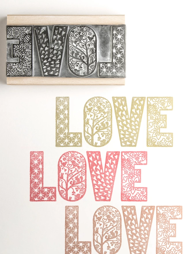 Love rubber stamp