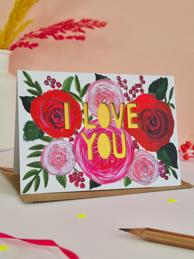 Romantic love card