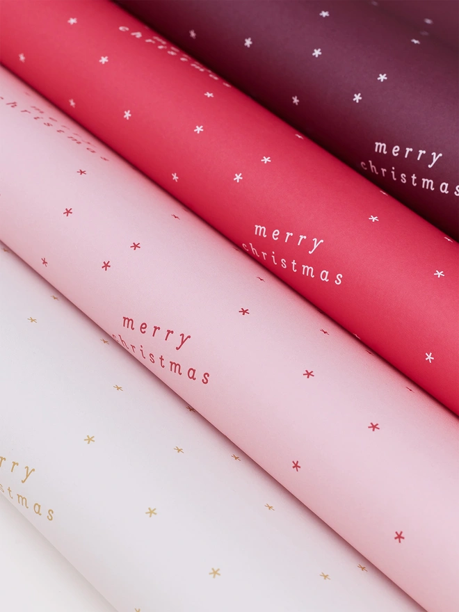 minimal christmas wrap colour selection