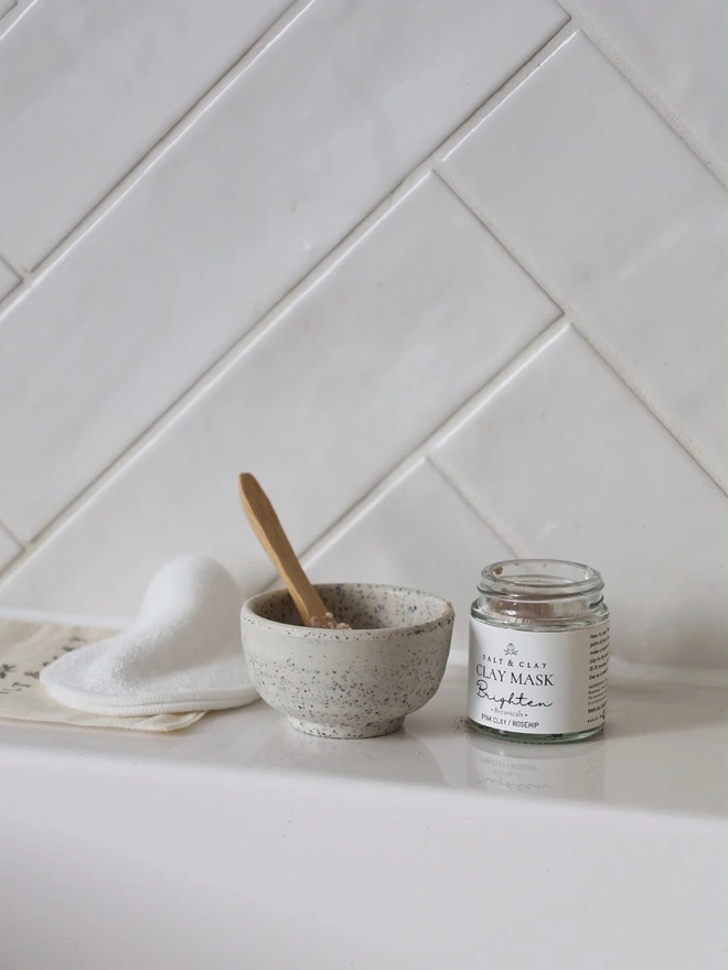 Organic vegan face mask set for skincare pampering. 
