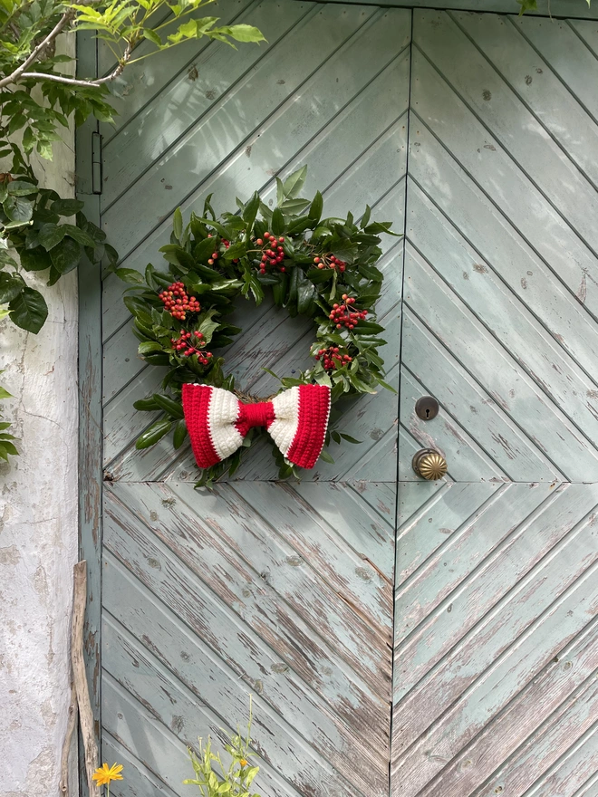 Oversized Crocheted Christmas Bow