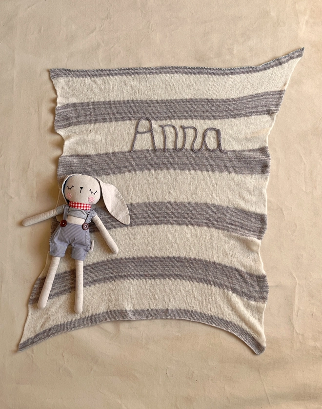 pearly silver image of how blanket is laid flat