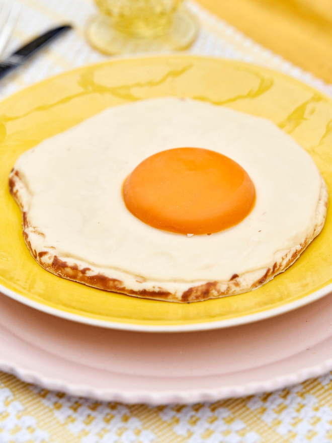 Giant fried egg Easter chocolate