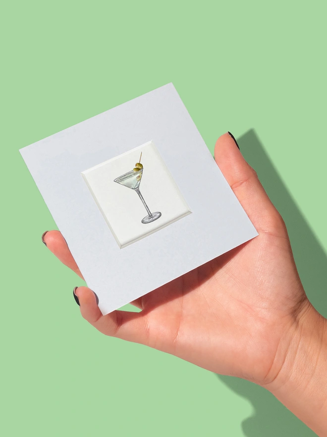 Mini Print Martini Cocktail example size 