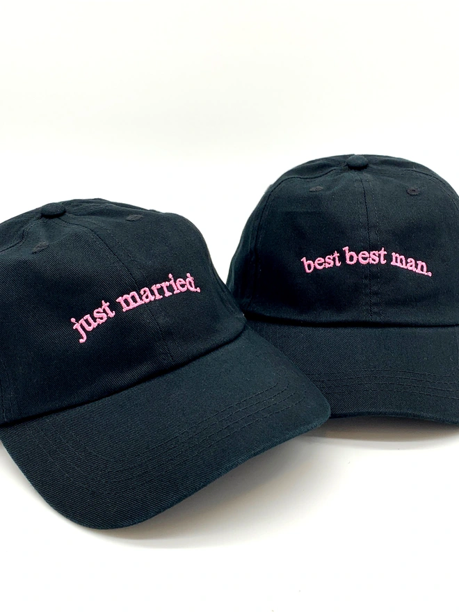 Personalised Slogan Cap Black