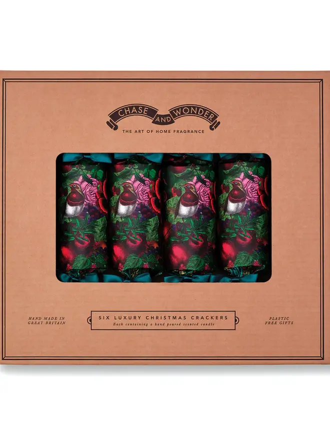 Christmas Robin Luxury Christmas Crackers (Set Of 6)