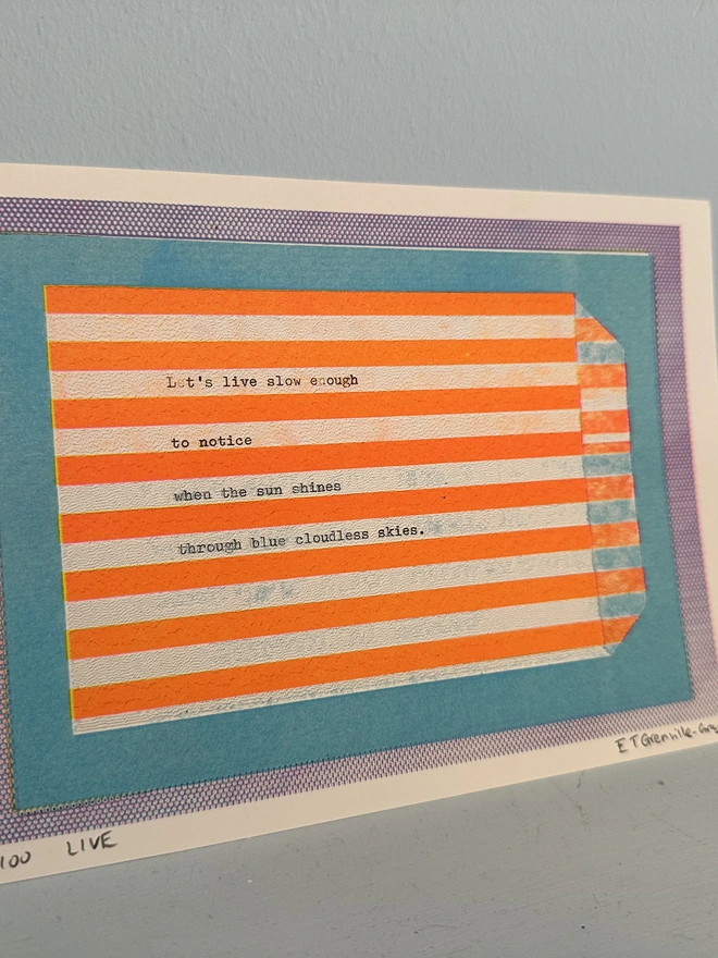 poetry print mindful quote art 