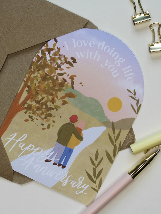 Arch Shape Anniversary Card