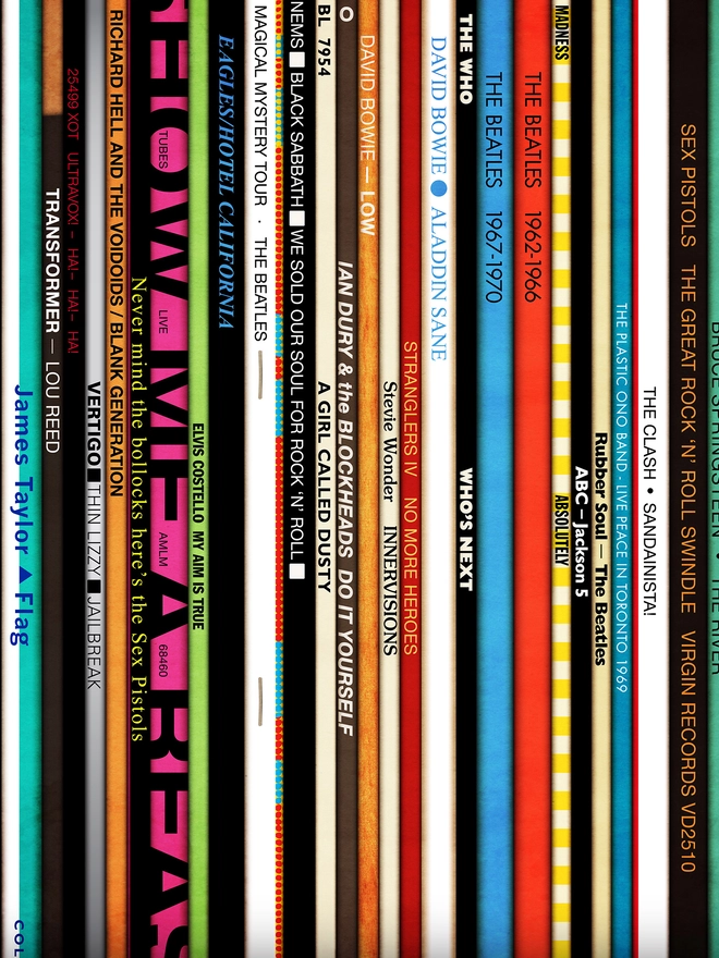 Spines #1, Record Sleeves, dibond print