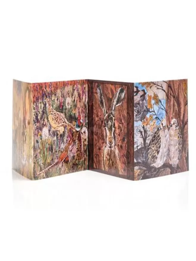 Fold Out Concertina Four Seasons Greeting Card