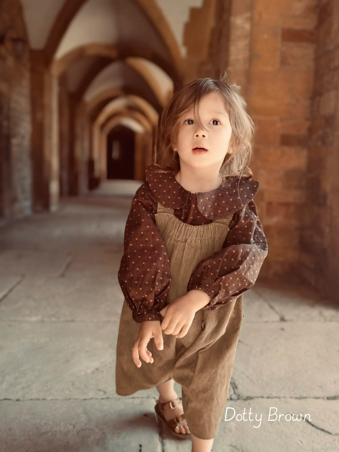 Kids' Organic Cotton Blouse Dress Peter Pan collars