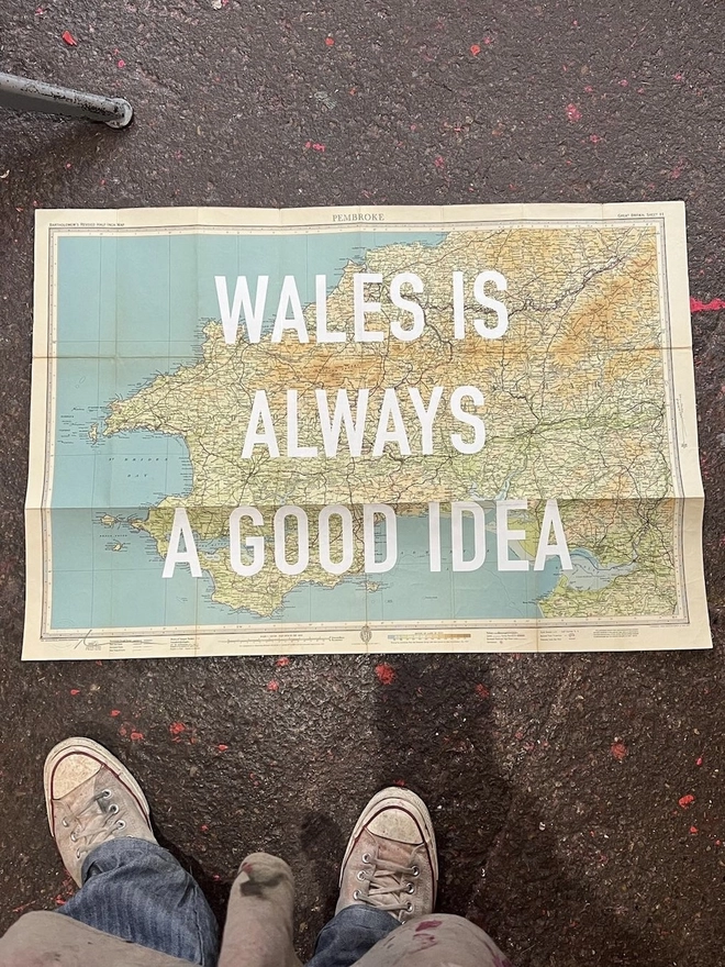Wales is always a good idea original screen print