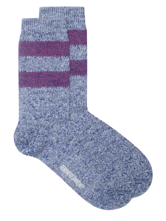 blue cosy lounge socks merino alpaca