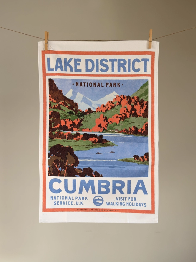 Visit the Lakes Tea Towel