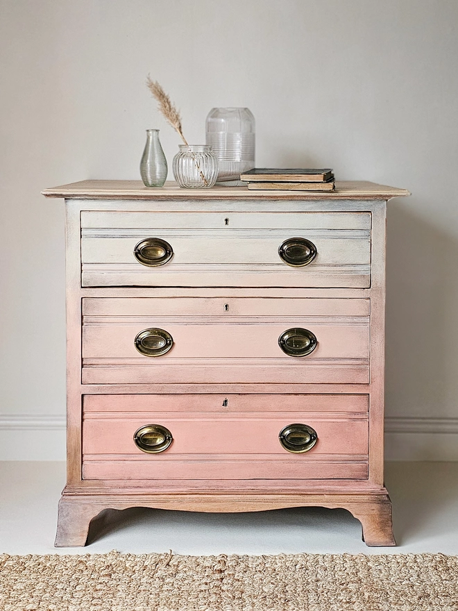 Create a bespoke Hand-painted Ombre Chest of Drawers Commission by Chloe Kempster