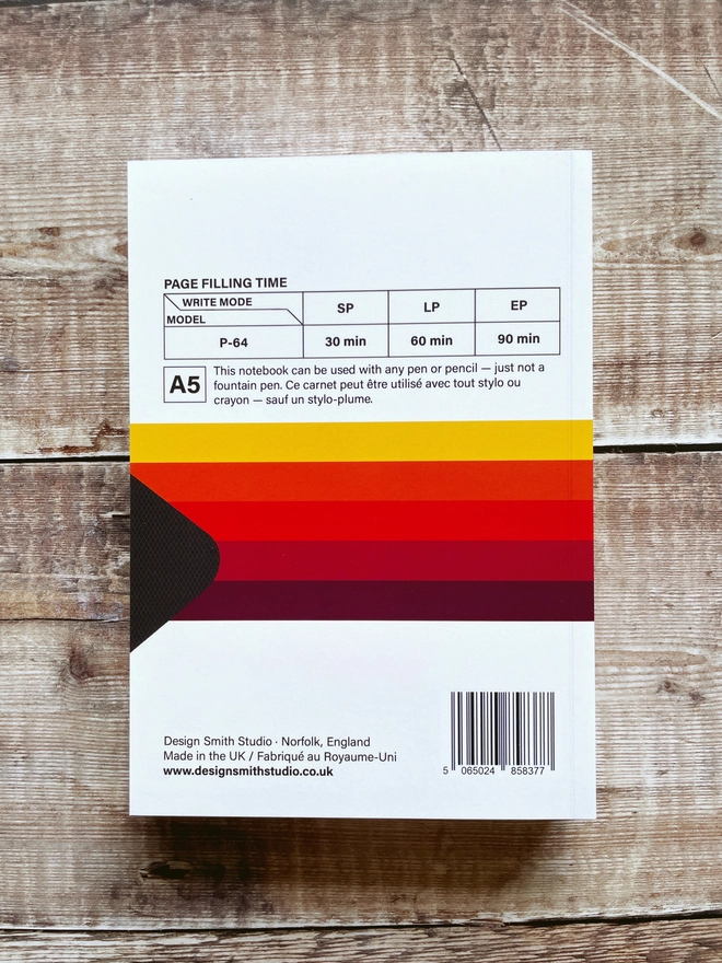 Illustrated notebook inspired by VHS tapes